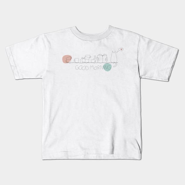 Good morning Kids T-Shirt by gimbri